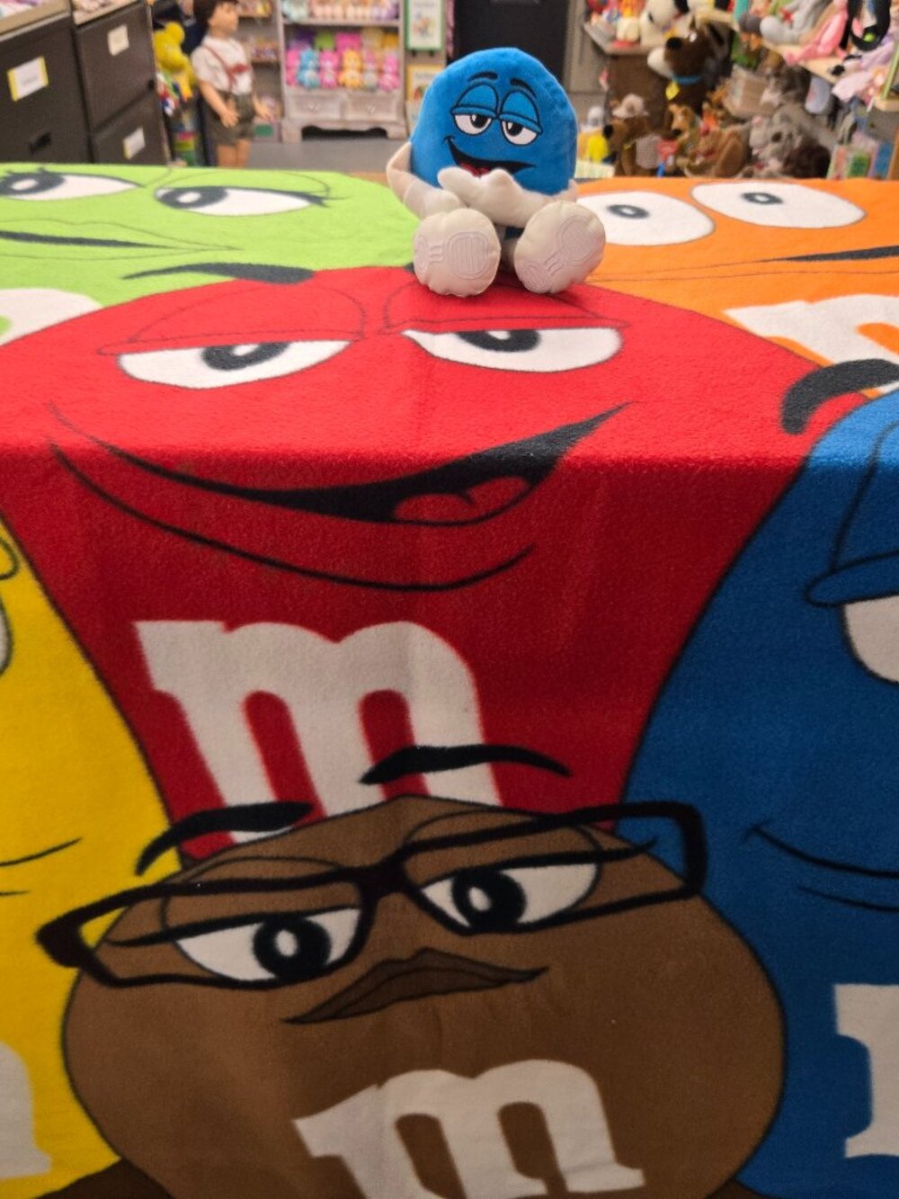 Large M & M's Fleece blanket and plush Toy